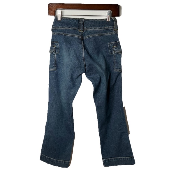 Old Navy Ultra Low Rise Denim Cargo Capris Womens SZ 1 Y2K Streetwear Laidback - Picture 3 of 6